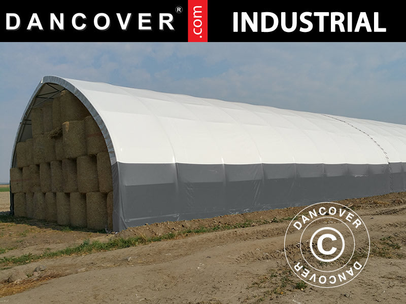 Hala namiotowa, hala łukowa 10x15x5,54m, PCV, Biały/Szary