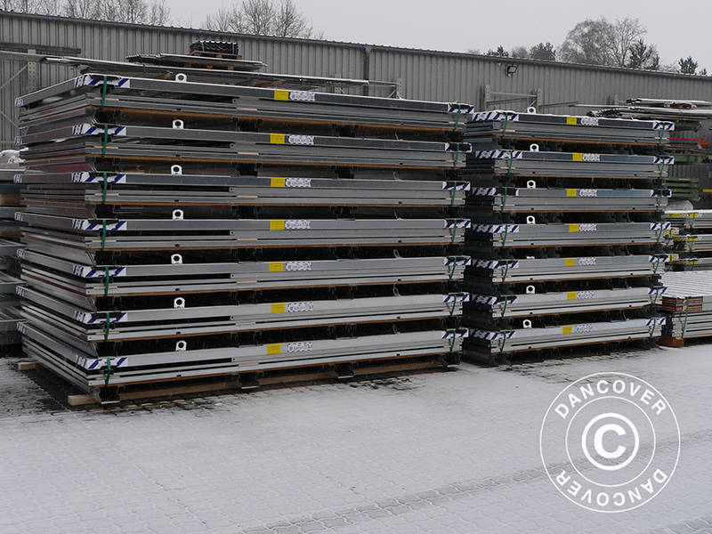 Kontener, Rigel, 2,1x2,1x2,1m z drzwiami dwuskrzydłowymi, srebrny