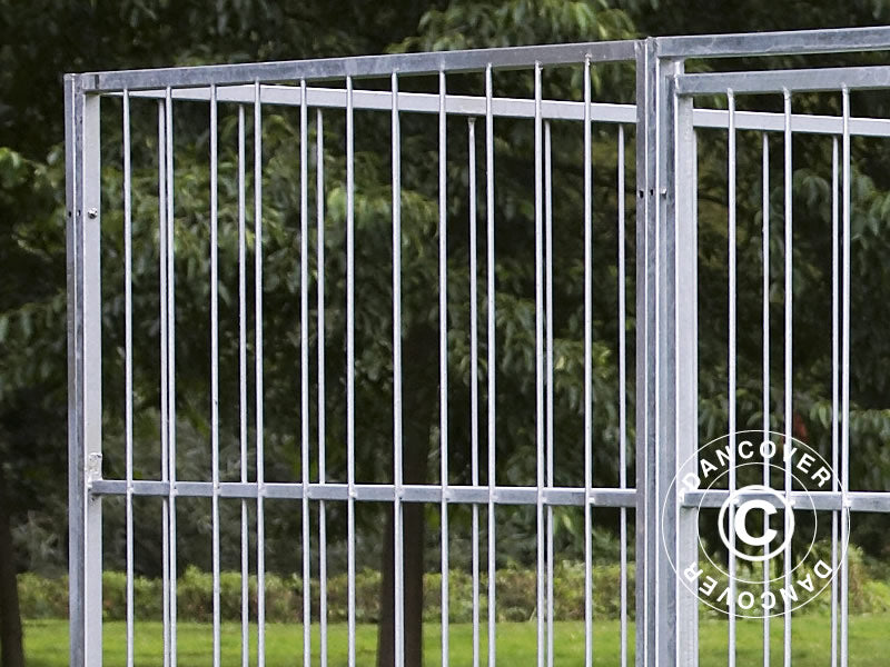 Wybieg dla psów, 2,4x2,4x1,8m, stal, 5,76m²