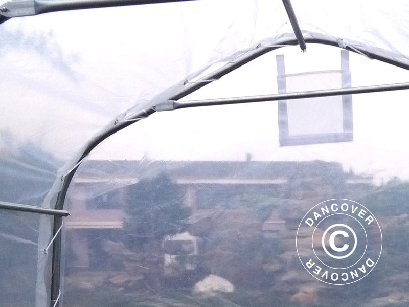 Tunel foliowy, 2,4x6x2,4m, PE, 14,4m², Przezroczysty