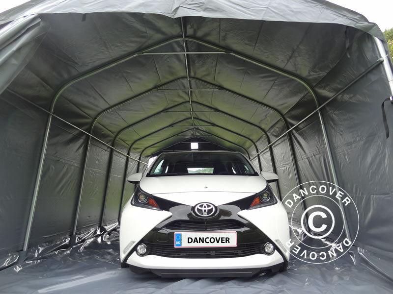 Namiot garażowy PRO 3,6x7,2x2,68m PCV z podłogą, Szary