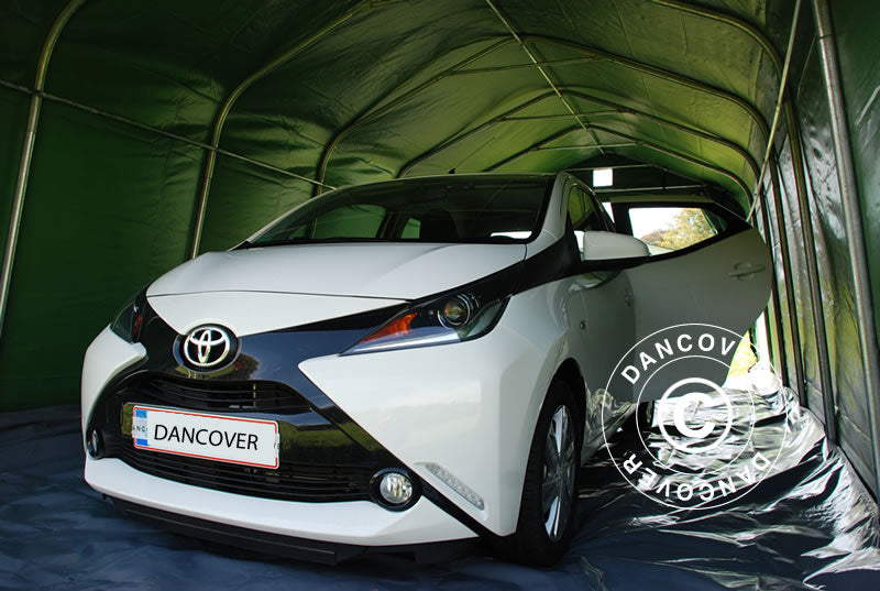 Namiot garażowy PRO 3,6x7,2x2,68m PCV z podłogą, Zielony