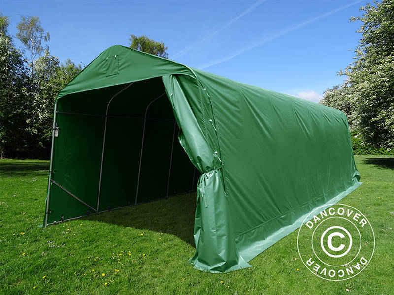 Namiot garażowy PRO 3,77x9,7x3,18m PCV, Zielony
