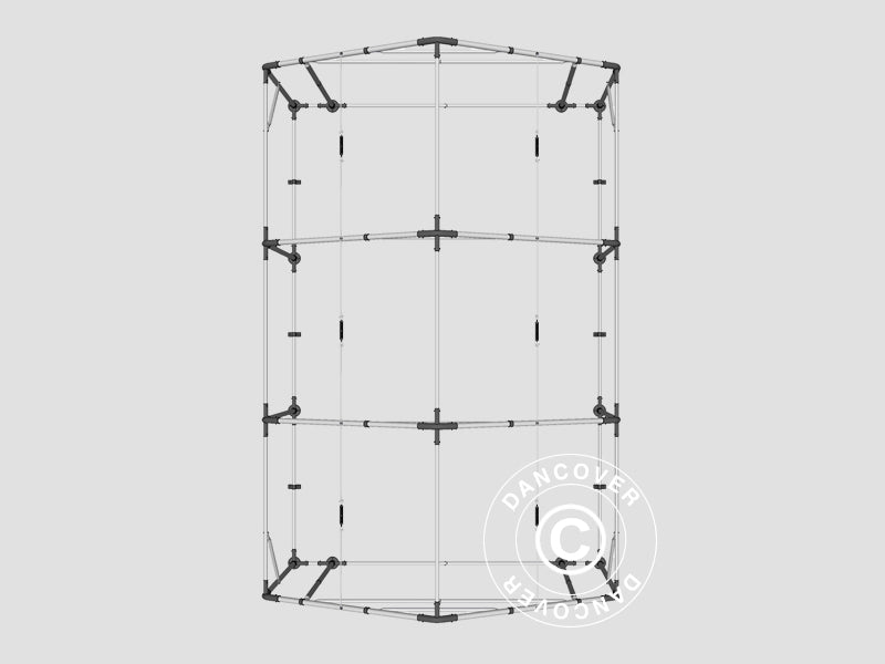 Namiot magazynowy PRO 4x6x2x3,1m, PCV, Szary