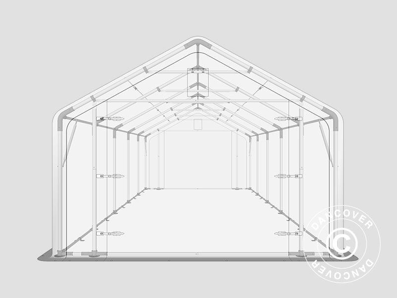 Namiot magazynowy PRO 4x10x2x3,1m, PCV, Szary