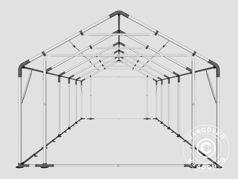 Namiot magazynowy PRO 4x10x2x3,1m, PCV, Szary