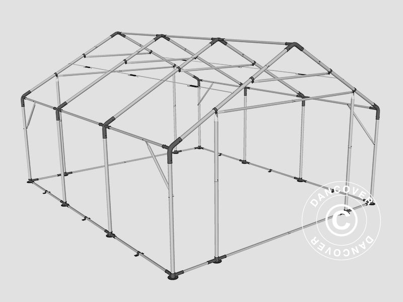 Namiot magazynowy PRO 5x6x2x3,39m, PCV, Szary