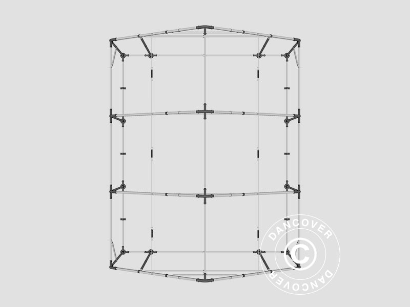 Namiot magazynowy PRO 5x6x2x3,39m, PCV, Szary