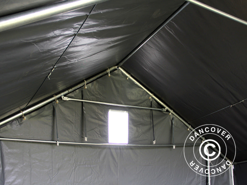 Namiot magazynowy PRO 5x4x2x3,39m, PCV, Szary