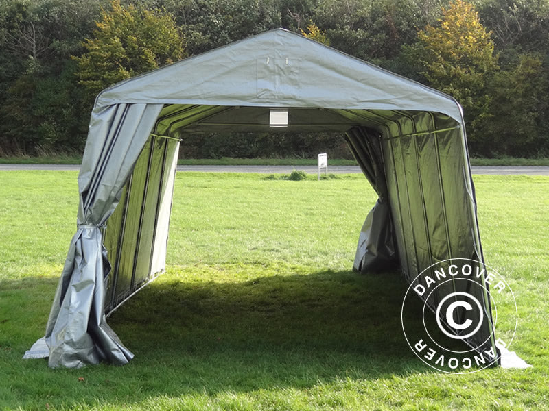 Namiot garażowy Basic 3,3x4,8x2,4 m PE, szary