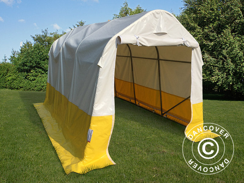 Namiot roboczy PRO 2x3x2m, PCV, biały/żółty, trudnopalny