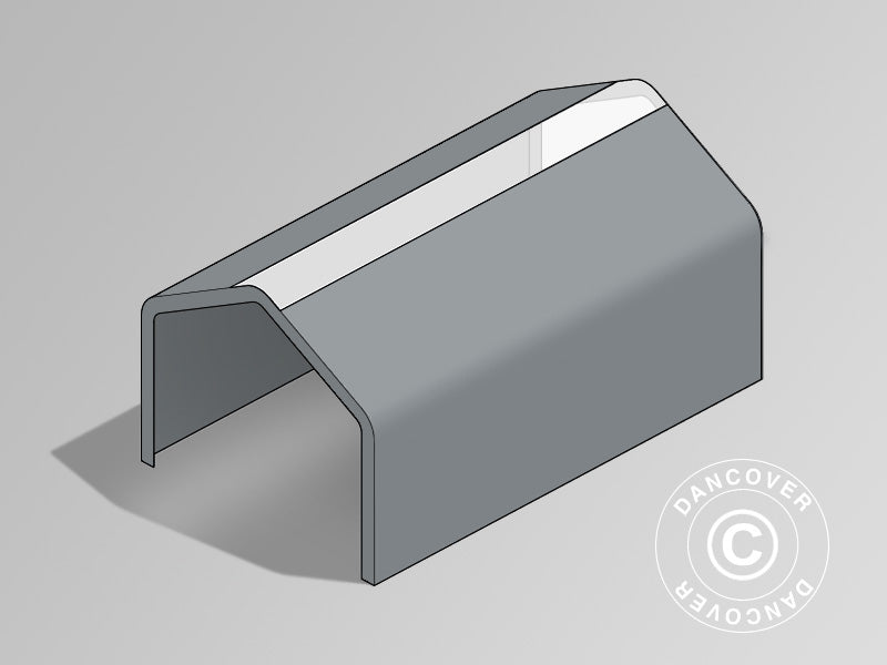 Pokrycie dachowe do namiotu magazynowego PRO 8x12m PCV ze świetlikiem, Szary