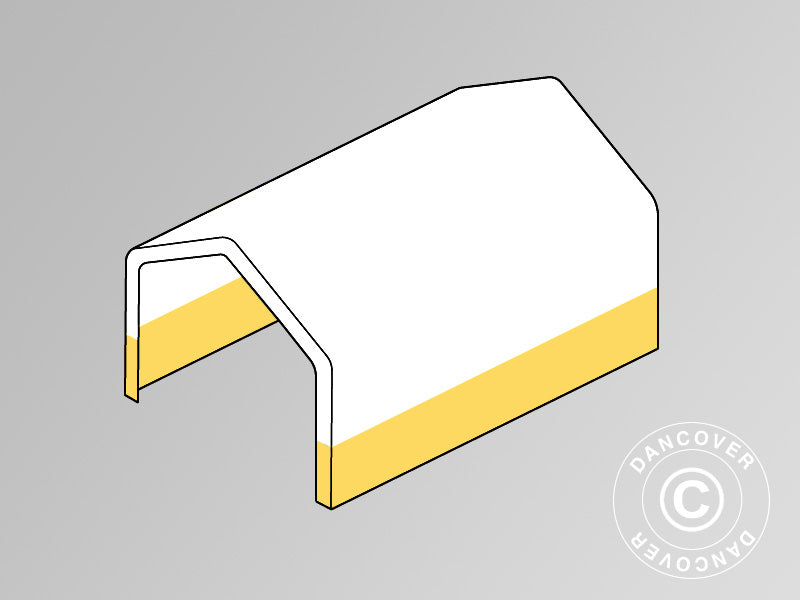 Poszycie do namiotu magazynowego/roboczego PRO, 4x6m, PCV, Białe/żółte