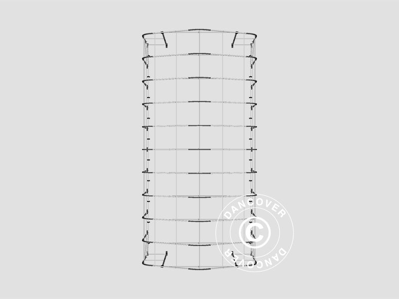 Namiot magazynowy PRO 6x12x3,7m PCV ze świetlikiem, Zielony