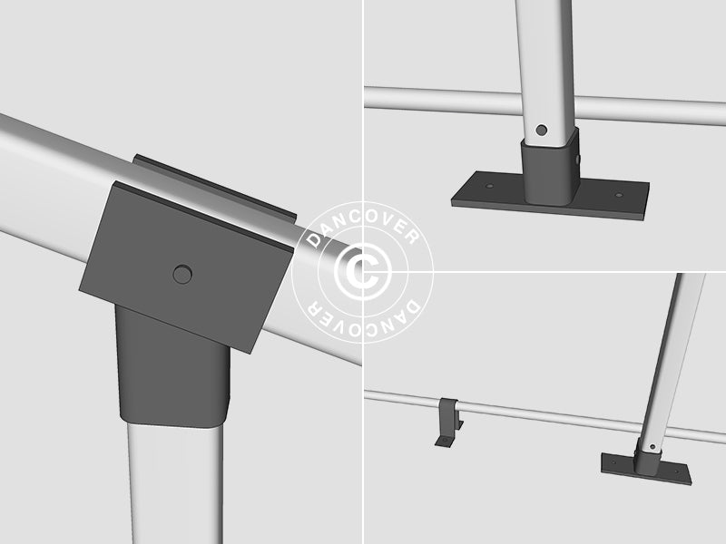 Namiot magazynowy PRO 6x12x3,7m PCV ze świetlikiem, Zielony