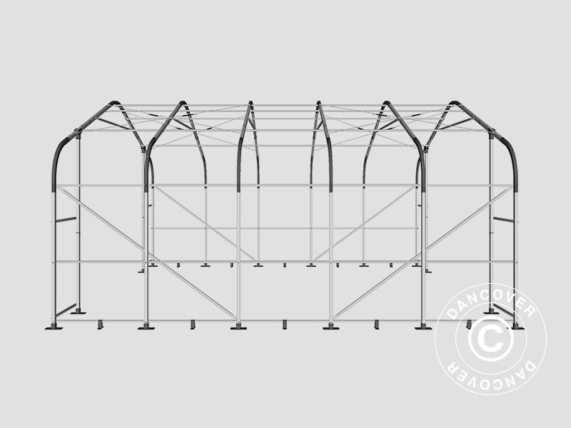 Namiot magazynowy PRO 7x7x3,8m, PE, Szary