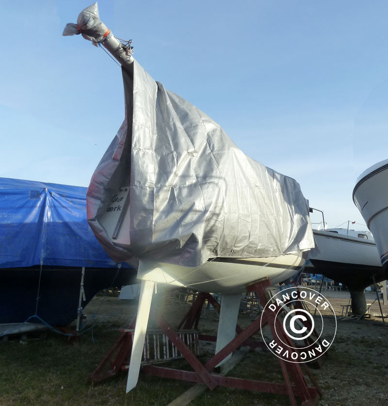 Plandeka 6x14m, PE 300g/m², Szary