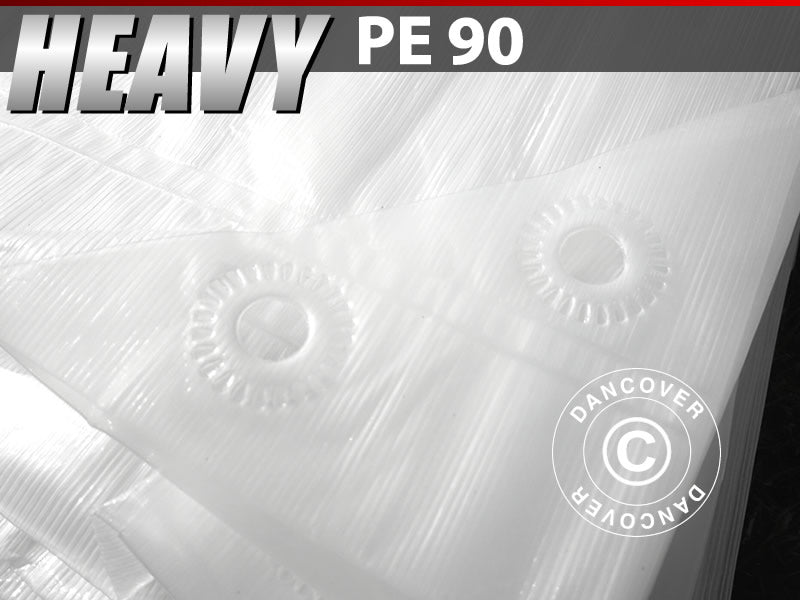 Plandeka 6x10 m, PE 90 g/m², prześwitująca