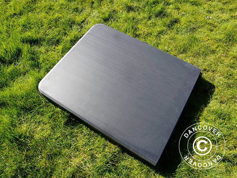 Składany stół 180x74x74cm, czarny (1 sztuka)