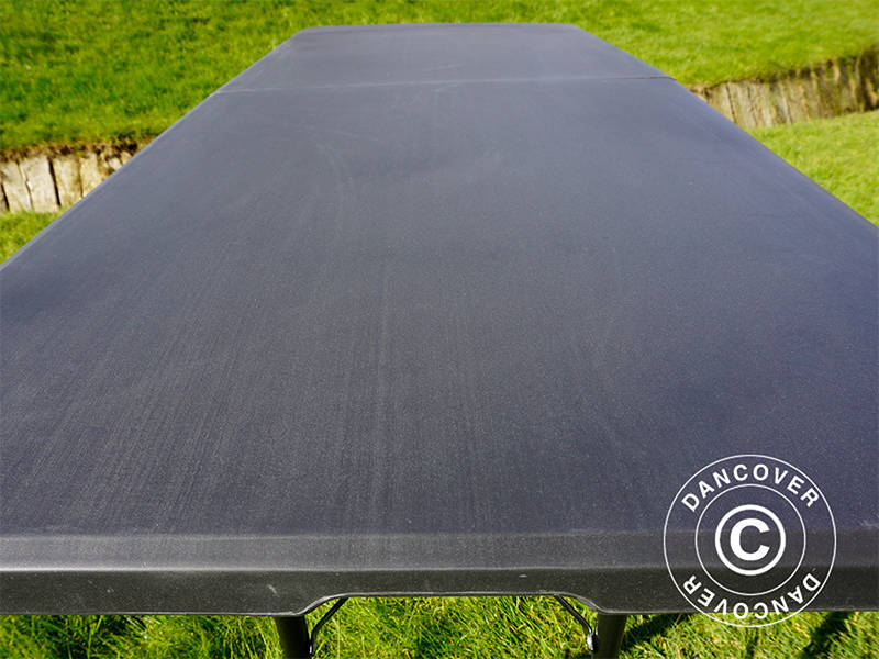 Składany stół 180x74x74cm, czarny (1 sztuka)