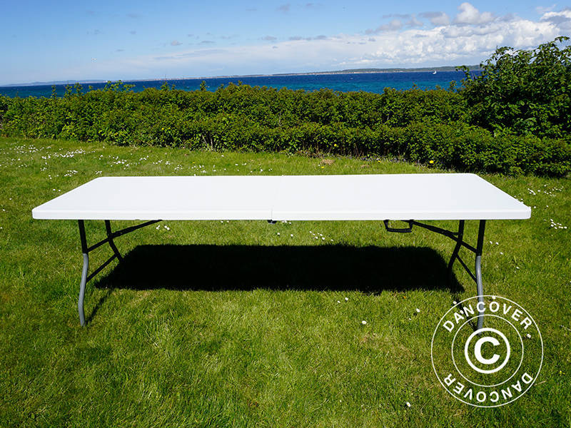 Składany stół 240x76x74cm, Jasno szary (10 sztuk)