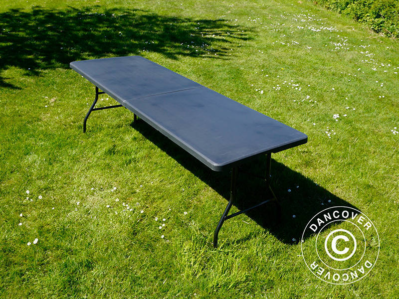 Składany stół 240x76x74cm, Czarny (10 sztuk)