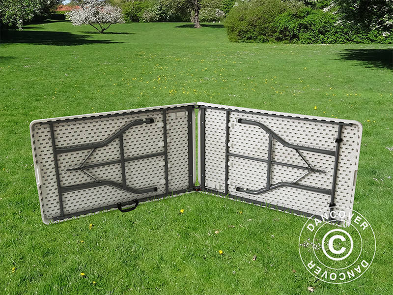 Składany stół 240x76x74cm, Jasno szary (1 sztuka)