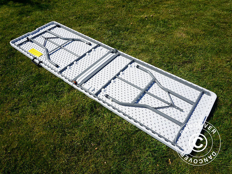 Składany stół 240x76x74cm, Jasno szary (25 sztuk)