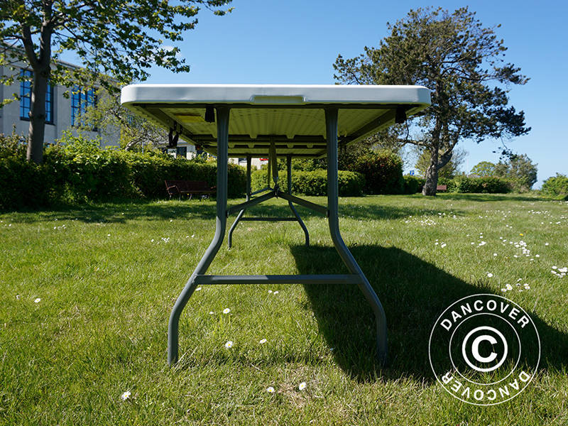 Składany stół 240x76x74cm, Jasno szary (25 sztuk)