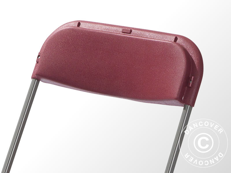 Krzesła składane 43x45x80cm, bordo/szare, 10 szt. DOSTĘPNY TYLKO 1 ZESTAW