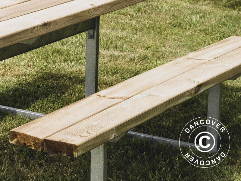 Stół piknikowy, 1,4x1,75x0,75m, Drewno