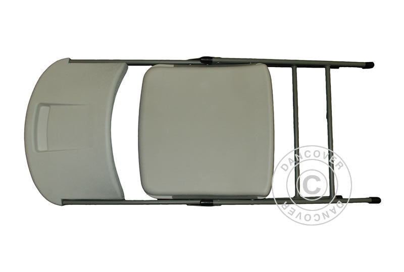 Krzesła składane 48x43x89cm, Jasny szary/Biały, 4 szt.