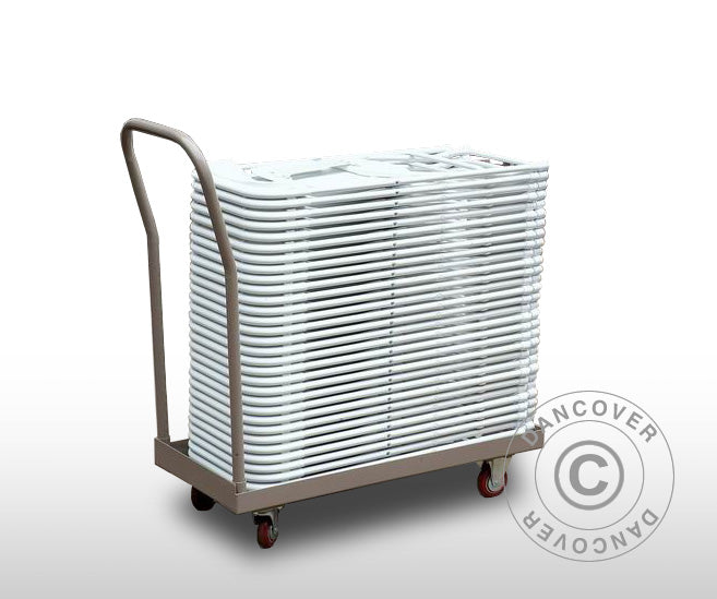 Wózek transportowy do krzeseł, szary