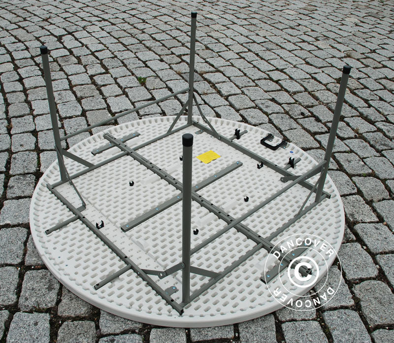 Składany stół Ø154cm, Jasny szary (1 szt.)