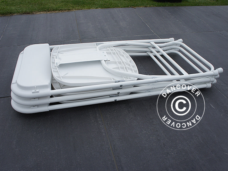 Krzesła składane 44x44x80cm, Biały, 8 szt.