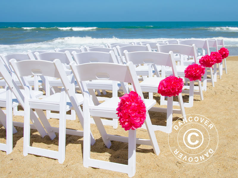 Krzesła składane 44x46x77cm, Biały, 4 szt.