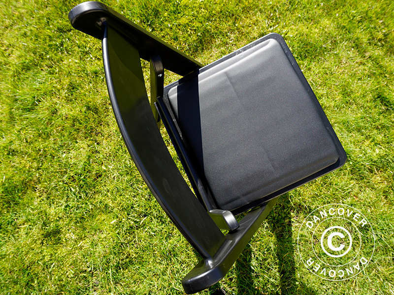 Krzesła składane, Czarny, 44x46x77cm, 4 szt.