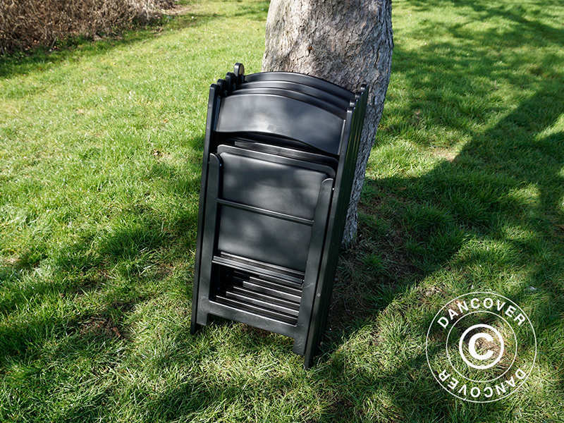 Krzesła składane, Czarny, 44x46x77cm, 4 szt.