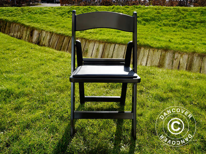 Krzesła składane Czarny 44x46x77cm, 8 szt.