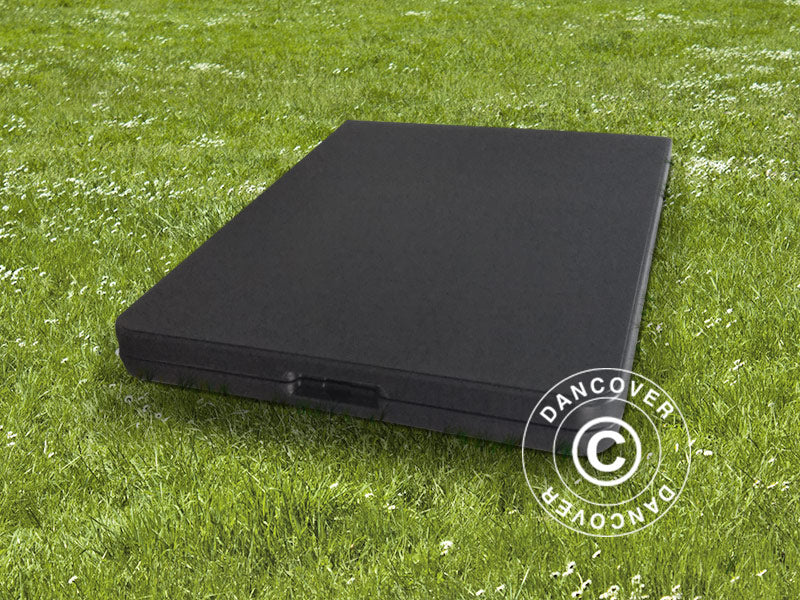 Pakiet Party, 1 składany stół (240cm) + 8 Krzesła składane, Czarny