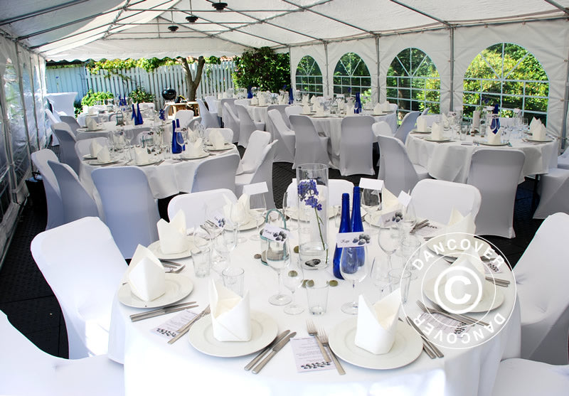 Elastyczny pokrowiec na krzesło 44x44x80cm, Biały (1 szt)