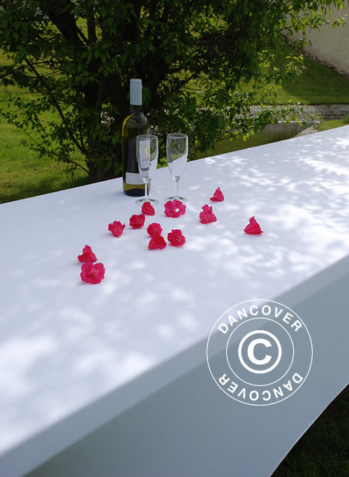 Elastyczny pokrowiec na stół 244x75x74cm, Biały