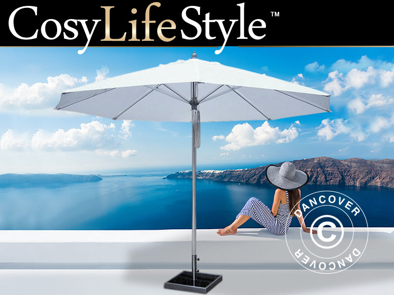 Parasol Bermuda, Ø3,5m, Biały