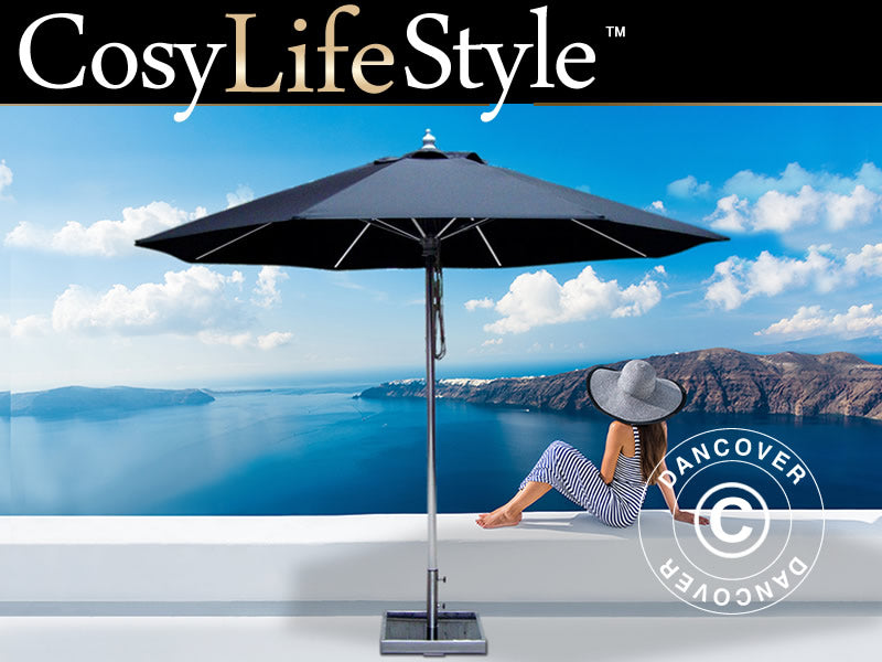 Parasol Bermuda, Ø3,5m, Czarny