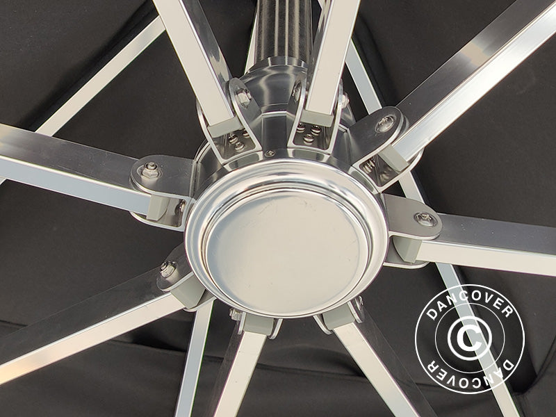 Parasol na wsporniku Bahamas, Ø4m, Czarny