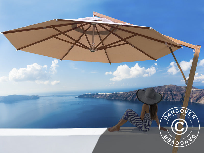 Parasol na wsporniku Bahamas, Ø4m, Piasek