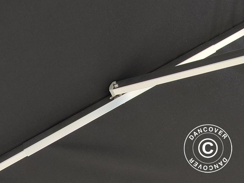 Parasol na wsporniku Antigua, 3x4m, Czarny