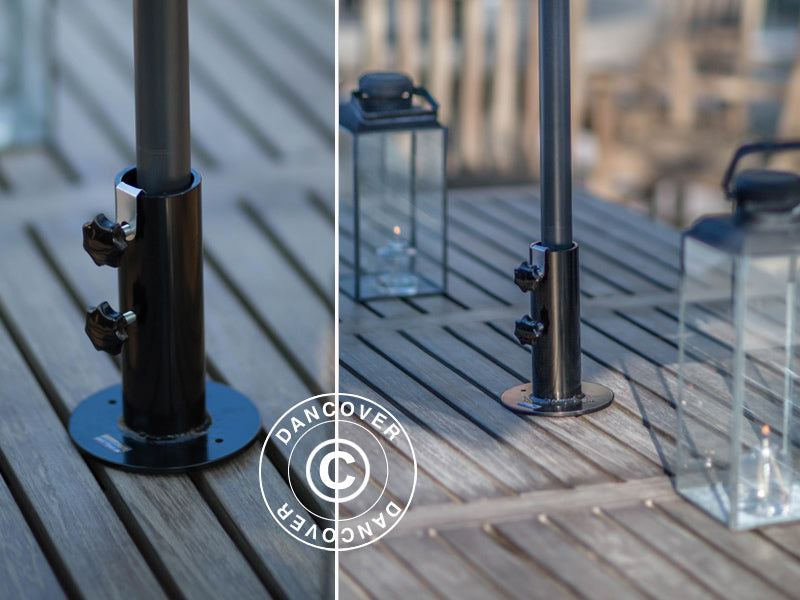 Podstawa do parasola dla tarasu drewnianego, Czarny