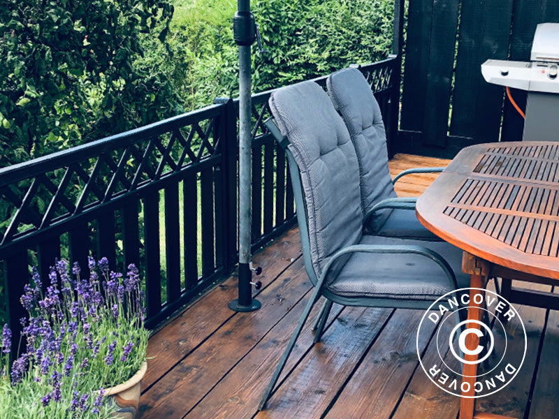 Podstawa do parasola dla tarasu drewnianego, Czarny