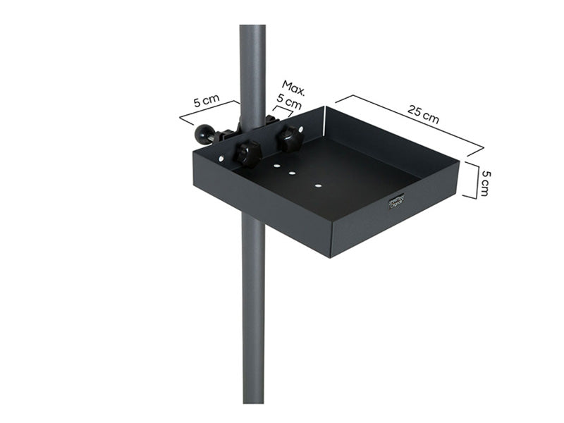 Stolik do parasola, 25x25cm, Czarny, 1 szt.